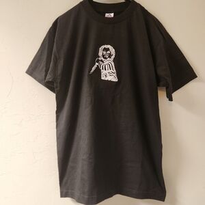 Vintage Alstyle Black Shirt Chucky Size L Embroidered 90's Y2K Hallowern Horror